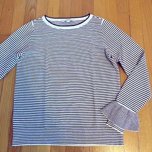 LOFT brand Burgundy and white striped sweater - size Medium